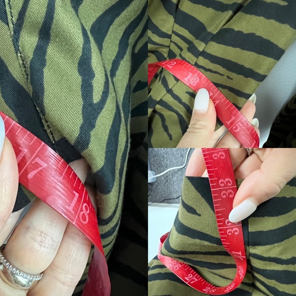 Veronica Beard Navi Zeabra print zipper cotton silk blend olive Dress Sz 4 NWT - Picture 11 of 16